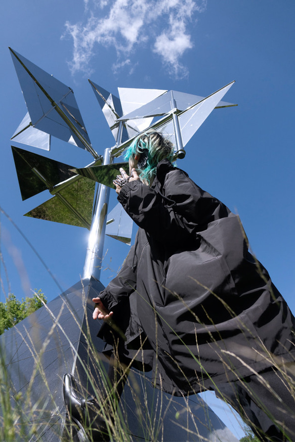 カッパ型ラグランスリーブワイドモッズコート ファッション コート・ジャケット D1368965930(10450円)