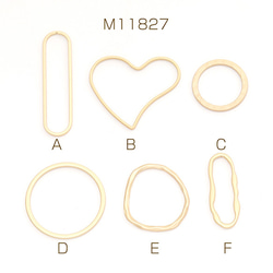 M11827-B   10個  高品質メタルフレームチャーム マットライトゴールド   （10ヶ） 1枚目の画像