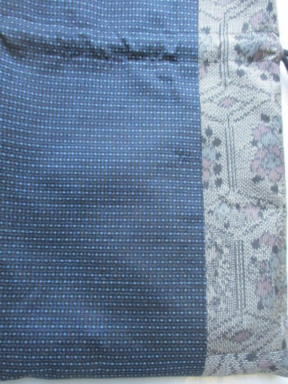 ７３１１　大島紬で作った巾着袋　送料無料 5枚目の画像