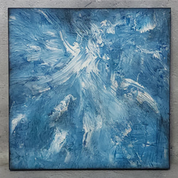 ひろ・あおき 作 「盤032」 アクリル/木製パネル S3 27.3x27.3cm