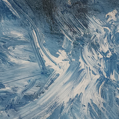 ひろ・あおき 作 「盤032」 アクリル/木製パネル S3 27.3x27.3cm