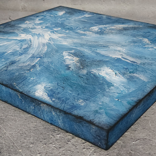 ひろ・あおき 作 「盤032」 アクリル/木製パネル S3 27.3x27.3cm