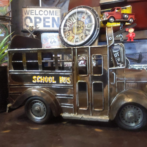 アメリカン スクールバス ディスプレイプランター ③ 小物入れ インテリア小物 アメリカン スクールバス ディスプレイプランター ③ 小物入れ