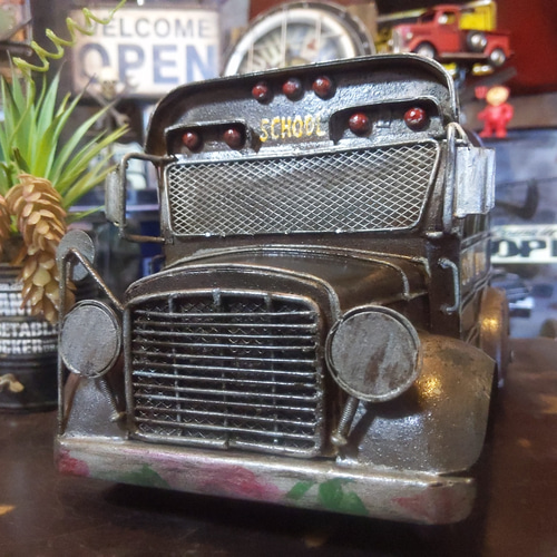 アメリカン スクールバス ディスプレイプランター ③ 小物入れ