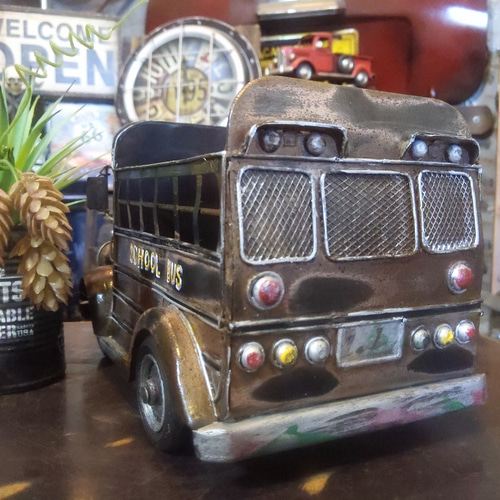 アメリカン スクールバス ディスプレイプランター ③ 小物入れ インテリア小物 アメリカン スクールバス ディスプレイプランター ③ 小物入れ