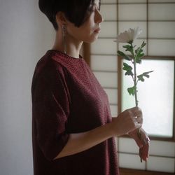 キモノAラインワンピース Kimono A line dress  ※お手持ちのお着物でお仕立てします 4枚目の画像