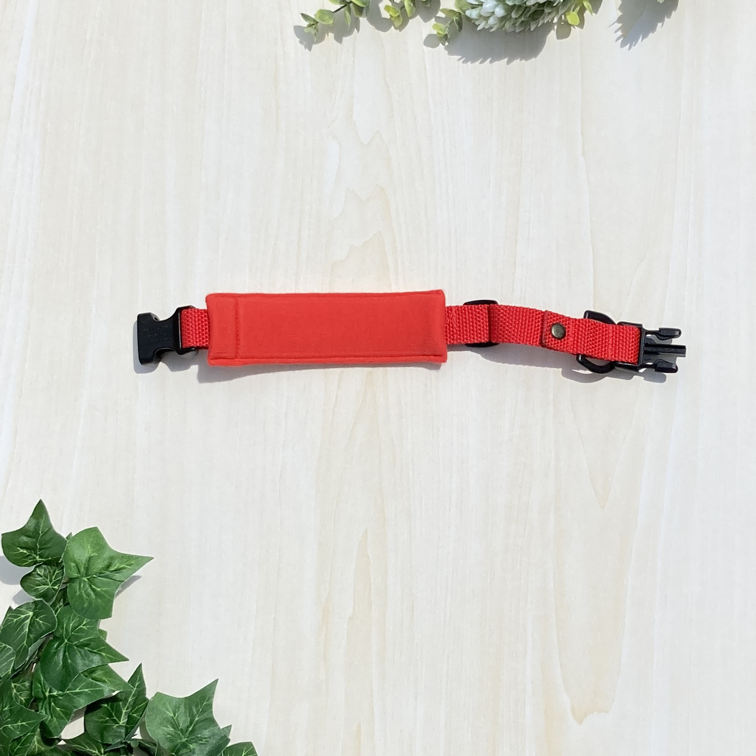 【三点セット】ショルダーリード＋リード＋幅広クッション首輪/Watermelon☆ハンズフリー☆多頭引き