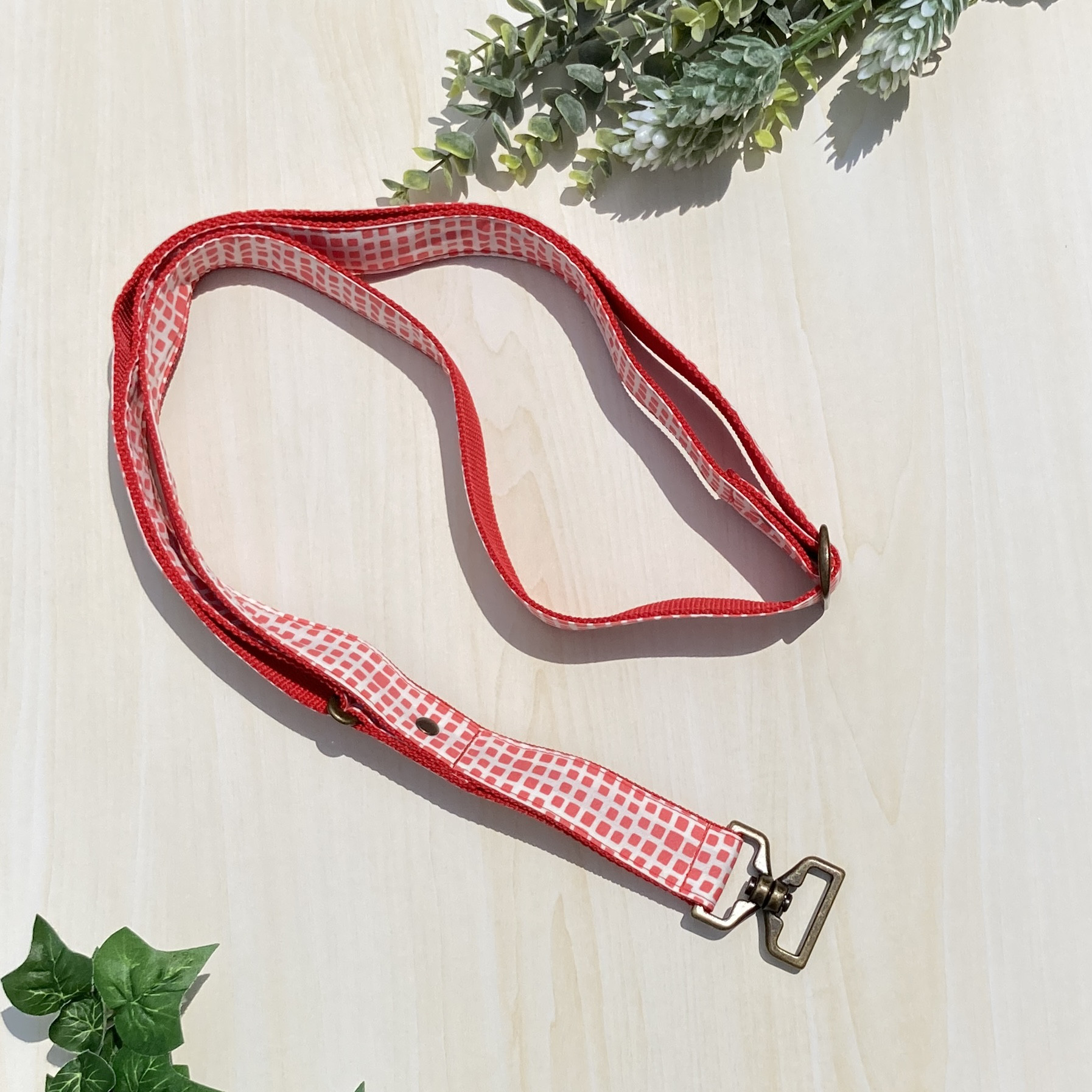 【三点セット】ショルダーリード＋リード＋幅広クッション首輪/Watermelon☆ハンズフリー☆多頭引き