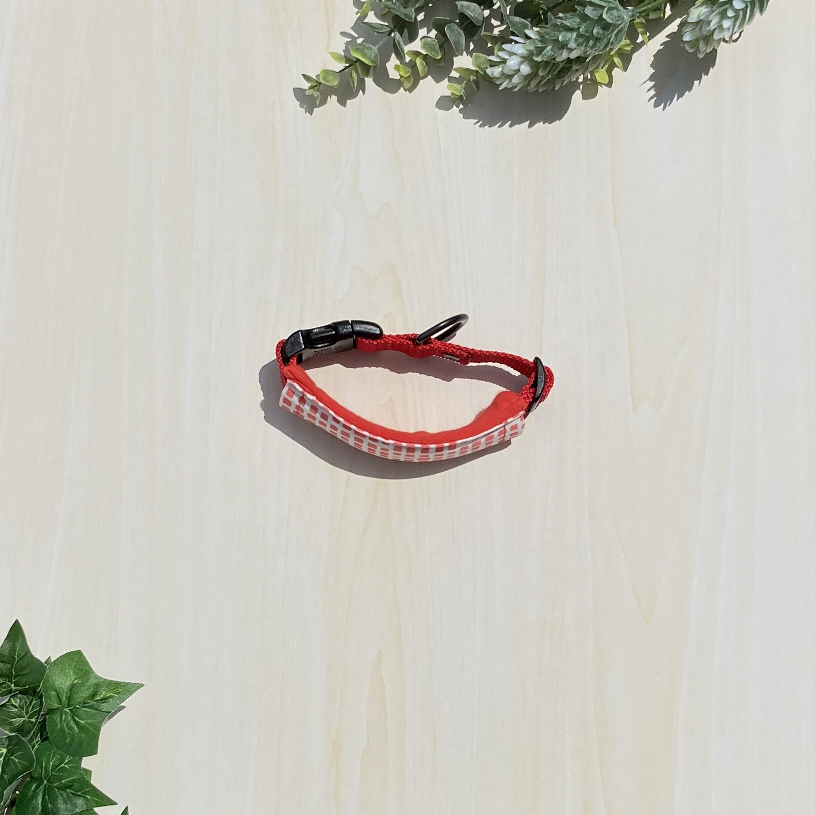 【三点セット】ショルダーリード＋リード＋幅広クッション首輪/Watermelon☆ハンズフリー☆多頭引き