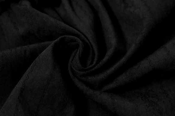 黒のフレンチ レトロ ガール レース シャツ スタンドカラー パフ スリーブ コート スタイルの春と秋のトップ 3枚目の画像