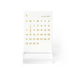 CLARA Desk Calendar 2024 White｜卓上カレンダー 1枚目の画像