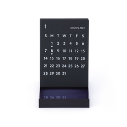 CLARA Desk Calendar 2024 Black｜卓上カレンダー 1枚目の画像