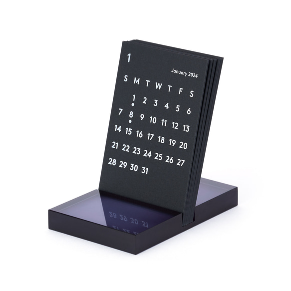 CLARA Desk Calendar 2024 Black｜卓上カレンダー 2枚目の画像