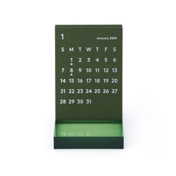 CLARA Desk Calendar 2024 Olive｜卓上カレンダー 1枚目の画像
