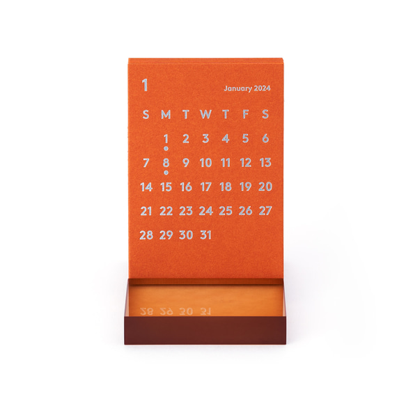 CLARA Desk Calendar 2024 Orange｜卓上カレンダー 1枚目の画像