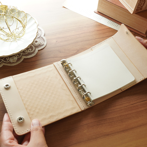 生焼けアップルパイ×M5スクエア ヌメ革システム手帳カバー(マイクロ5