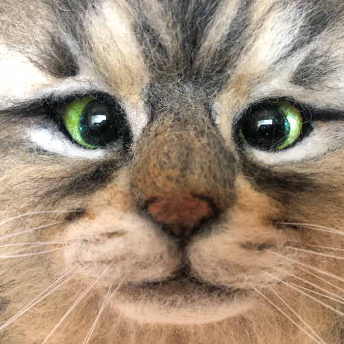 MEBARU 羊毛フェルト | 毛の長い猫は久々です。 ・ ・ #羊毛