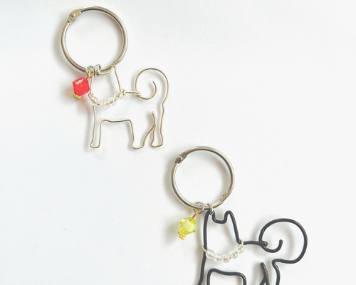 柴犬さんワイヤーキーホルダー