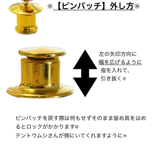 ナナホシテントウ ピンバッチ てんとう虫 テントウムシ 幸運