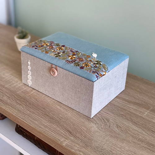 botanicalインテリアボックス［S］〈Lサイズ〉裁縫箱・収納ケース