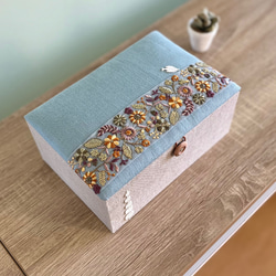 botanicalインテリアボックス［S］〈Lサイズ〉裁縫箱・収納