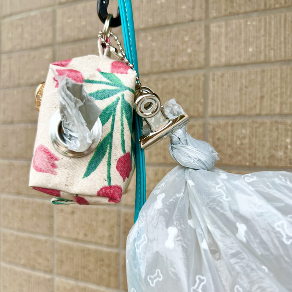 【新作色違い】お散歩うんち袋ポーチ　携帯ゴミ袋ケース 5枚目の画像