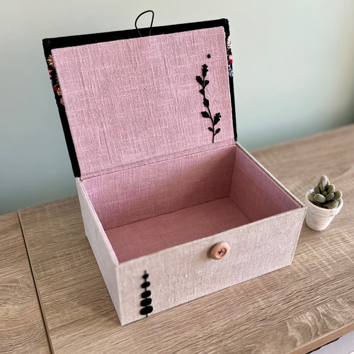 botanicalインテリアボックス［B］〈Lサイズ〉裁縫箱・収納