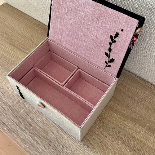 botanicalインテリアボックス［B］〈Lサイズ〉裁縫箱・収納