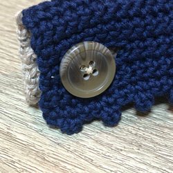 コットン糸の手編みのハンドルカバー 4枚目の画像
