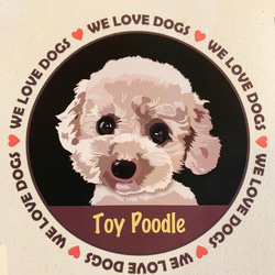 le Bonbon(ル ボンボン)　トートバッグ トイプードル Toy Poodle 2枚目の画像