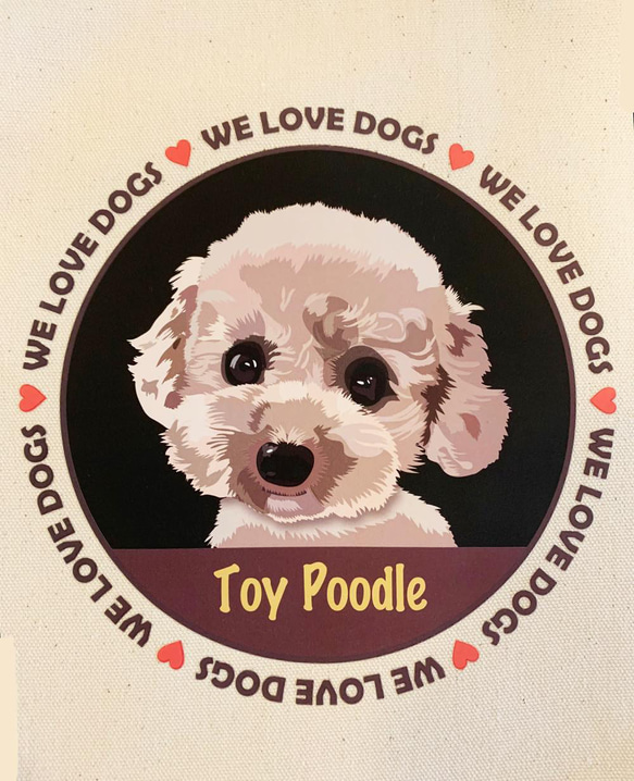 le Bonbon(ル ボンボン)　トートバッグ トイプードル Toy Poodle 2枚目の画像
