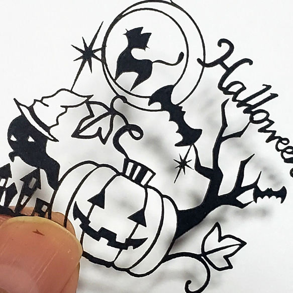 ハロウィーン 切り絵 20種類セット 2枚目の画像