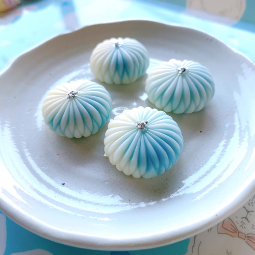 和菓子フェイクスイーツ【七夕のカラフルケーキセット