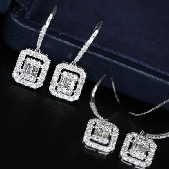天然ダイヤモンドピアス0.5ct k18 ピアス(フック・チェーン 天然ダイヤモンドピアス0.5ct k18 ピアス(フック・チェーン