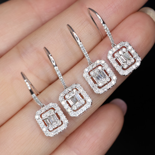 天然ダイヤモンドピアス0.5ct k18 ピアス（フック・チェーン） パール ...