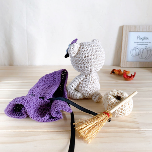 くまちゃん様□ハロウィン＊オーダー＊レース 編み モチーフ□