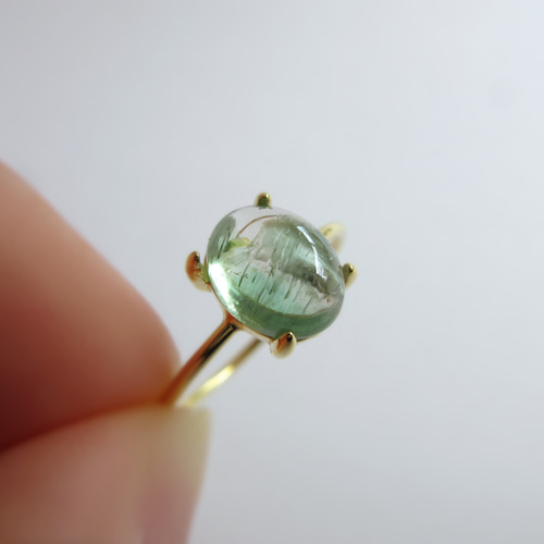 天然石　カボション　トルマリン バイカラートルマリン カボション ブラジル産 0.32ct【240823