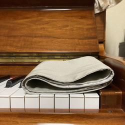 ピアノ鍵盤カバー「フェミニンな柄ネロリローズ」コットンサテンで優しい肌触り 8枚目の画像