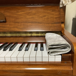 ピアノ鍵盤カバー「フェミニンな柄ネロリローズ」コットンサテンで優しい肌触り 7枚目の画像