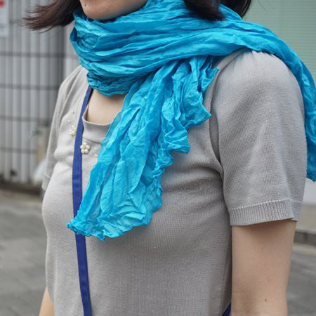 カンボジアふわふわシルク【アズール（空）】 6,066円