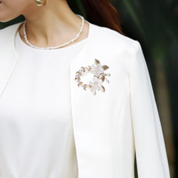 パール　ブローチ　コサージュ◆結婚式、七五三、成人式、入園式、入学式、お祝いに◆セレモニーコサージュ、パール、リース 3枚目の画像