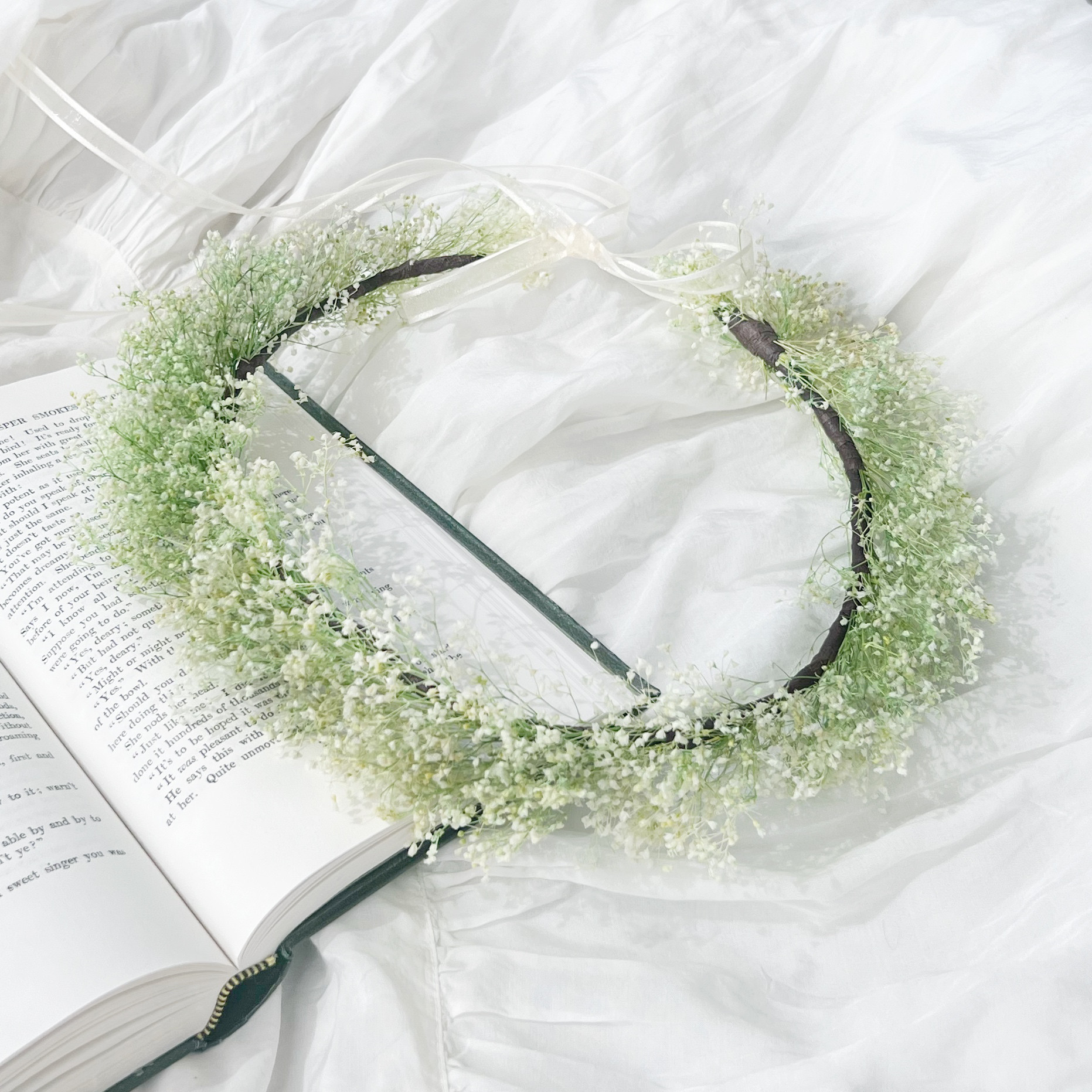 かすみ草 花冠 フォトウェディング 結婚式 前撮り 和装 白無垢