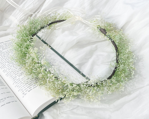 かすみ草 花冠 フォトウェディング 結婚式 前撮り 和装 白無垢