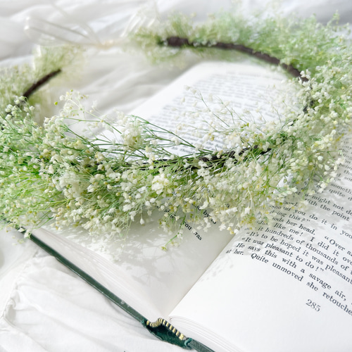 かすみ草 花冠 フォトウェディング 結婚式 前撮り 和装 白無垢