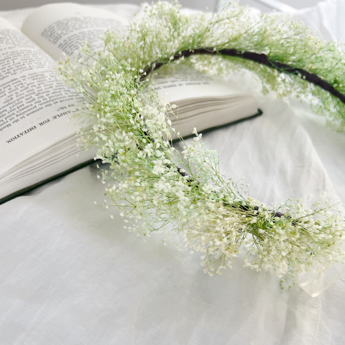 かすみ草 花冠 フォトウェディング 結婚式 前撮り 和装 白無垢