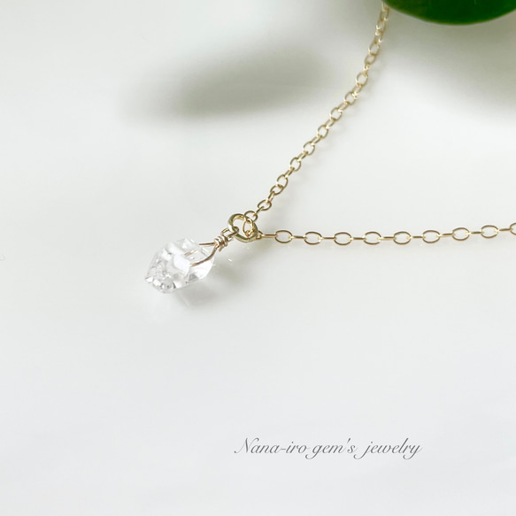 ＊1点もの＊14kgf Herkimerdiamond necklace 7枚目の画像