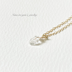 ＊1点もの＊14kgf Herkimerdiamond necklace 2枚目の画像