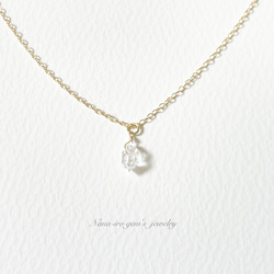 ＊1点もの＊14kgf Herkimerdiamond necklace 3枚目の画像