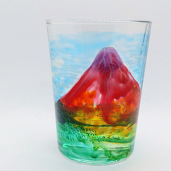 赤富士酒杯　敬老の日・還暦・父の日ギフトに♬　マイグラスに♪　 2枚目の画像