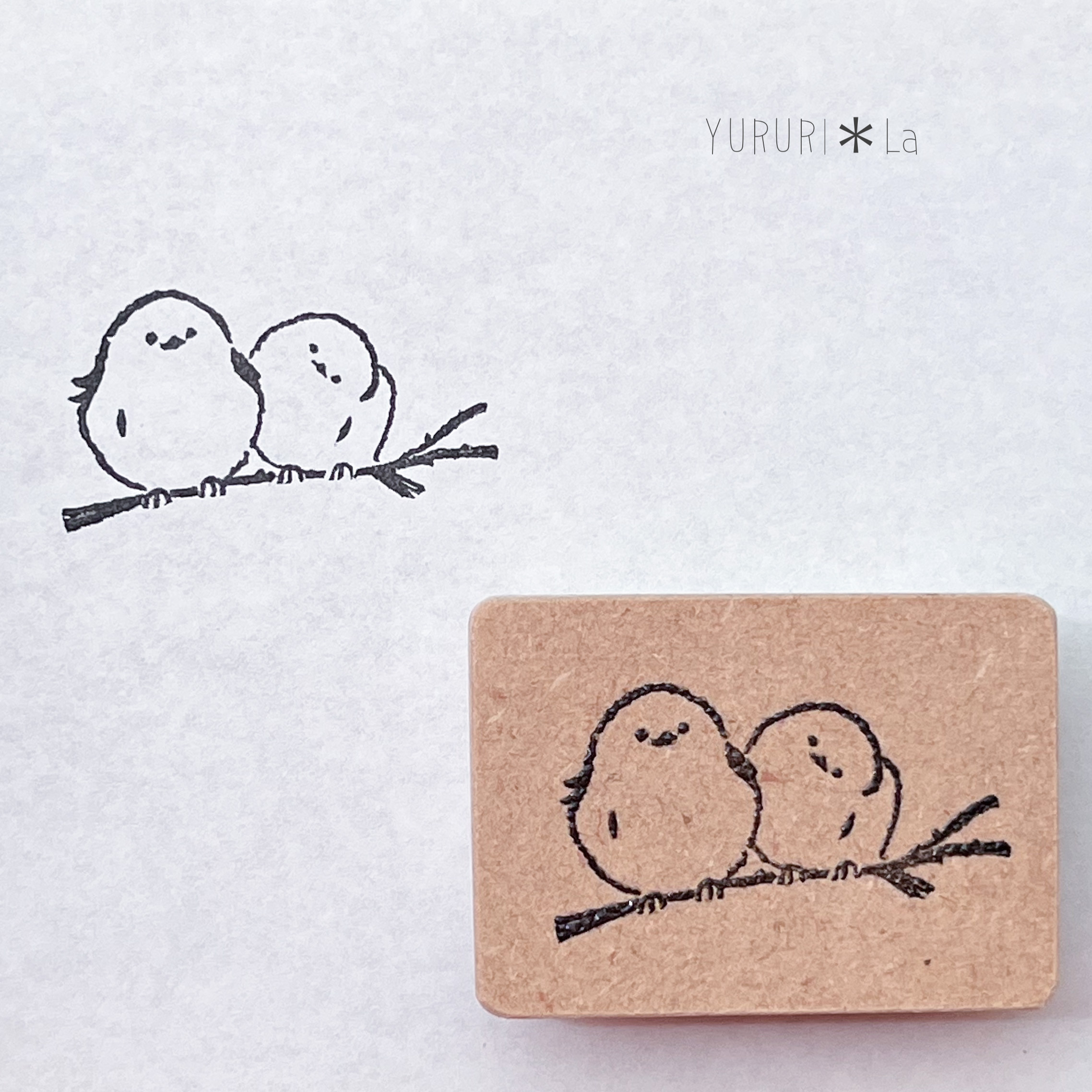 仲良しシマエナガのはんこ☆消しゴムはんこ はんこ・スタンプ